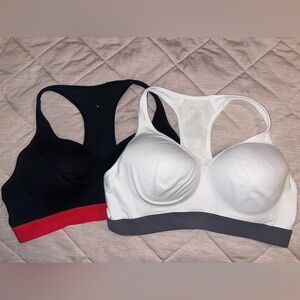 Used Lot Reebok Sports Bra with Built in Cups; Black/Red White/Gray, L